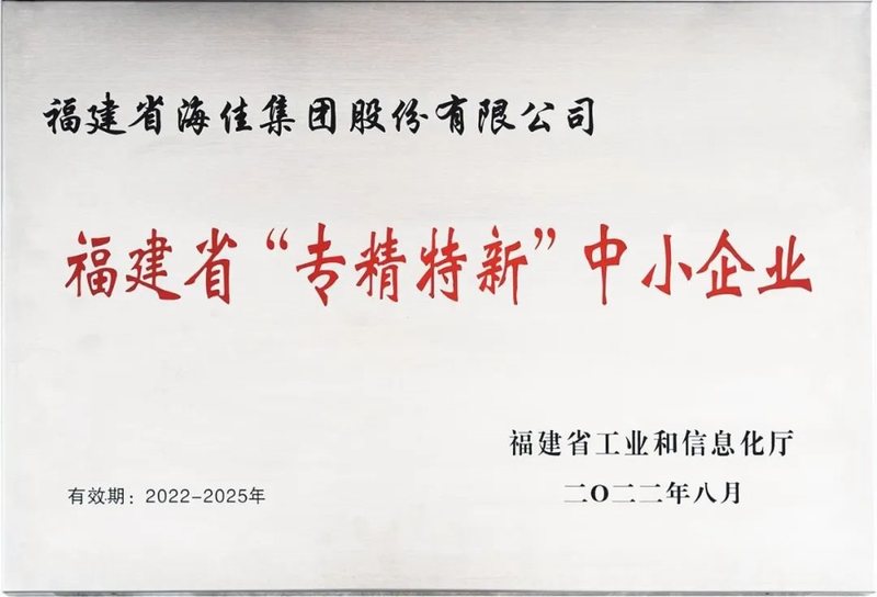 重磅 | 海佳集团获“专精特新”企业认定